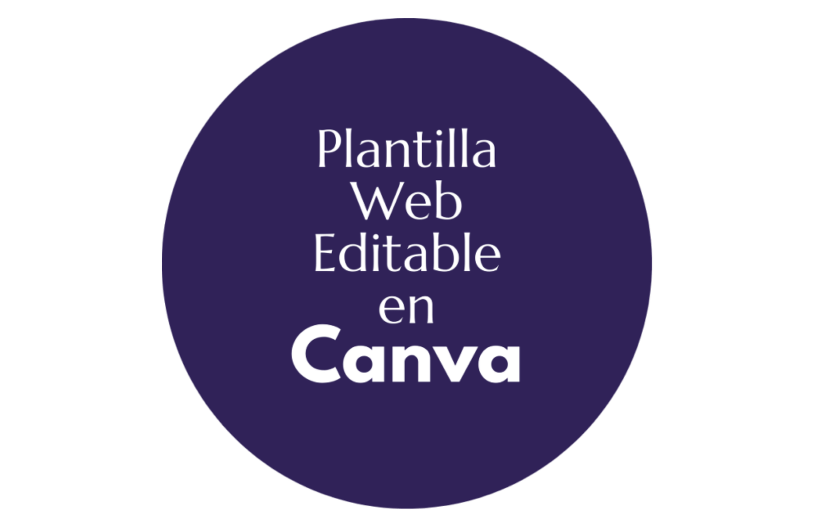 Plantilla Web editable en Canva